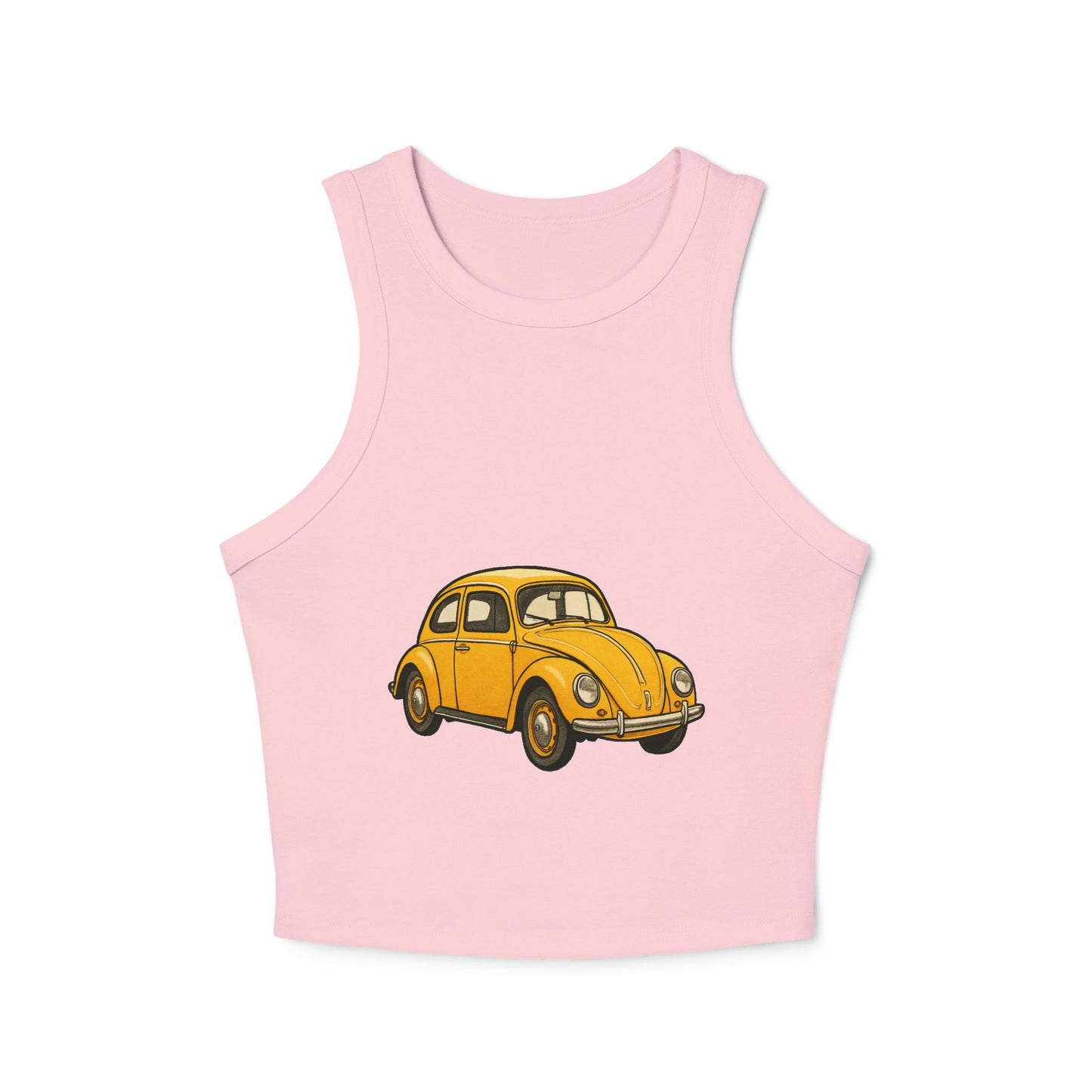 Vintage Car Graphic Racer Tank Top - Casual Wear, Summer Outfit, Gift for Her, Retro Style, Festival Clothing