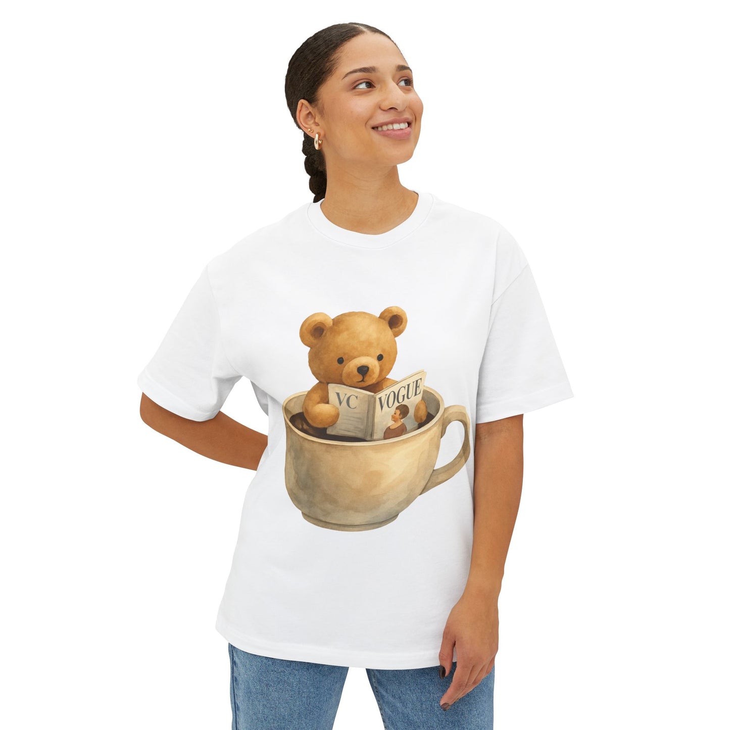 Cozy Bear Oversized boxy Tee,