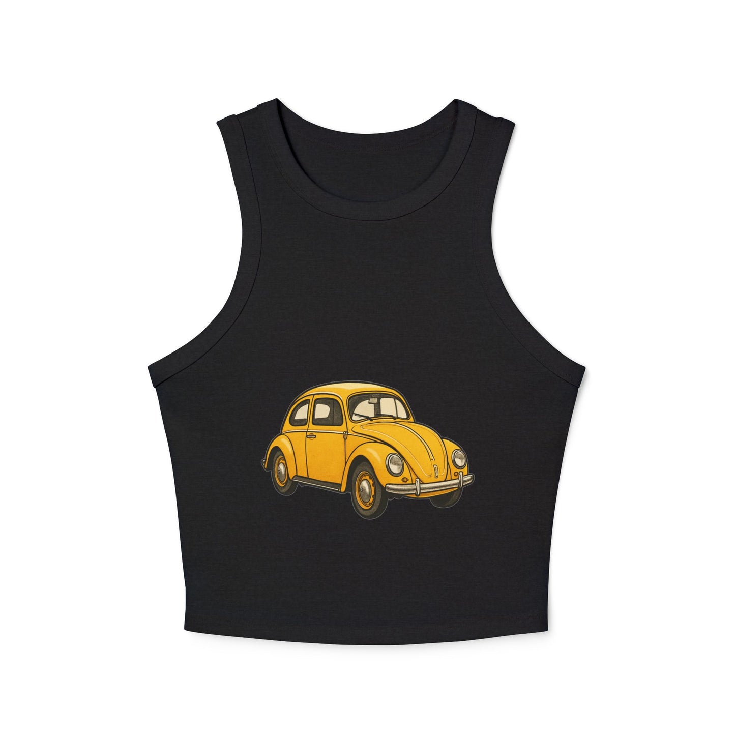 Vintage Car Graphic Racer Tank Top - Casual Wear, Summer Outfit, Gift for Her, Retro Style, Festival Clothing