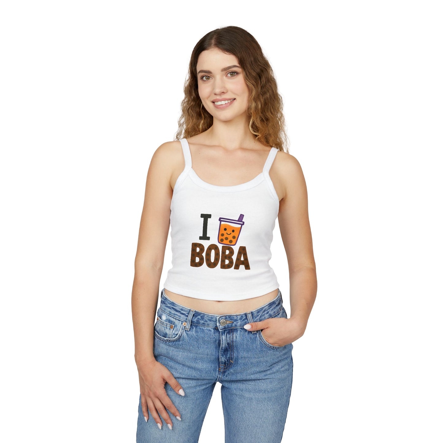 "I Luv Matcha" Strap Tank Top
