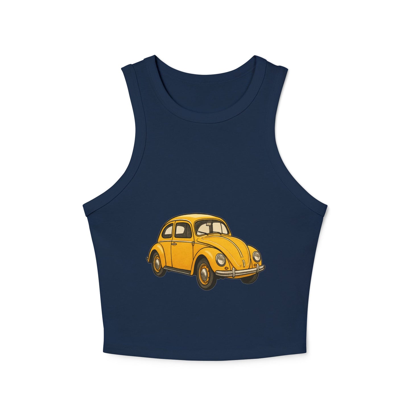 Vintage Car Graphic Racer Tank Top - Casual Wear, Summer Outfit, Gift for Her, Retro Style, Festival Clothing
