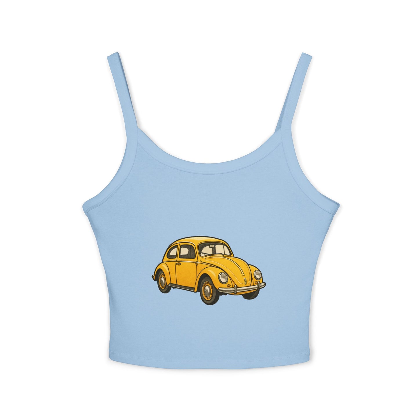 Yellow Beetle Car Graphic Women's Tank Top | Summer Casual Wear, Road Trip Fashion, Festival Outfit, Vintage Car Lover Gift