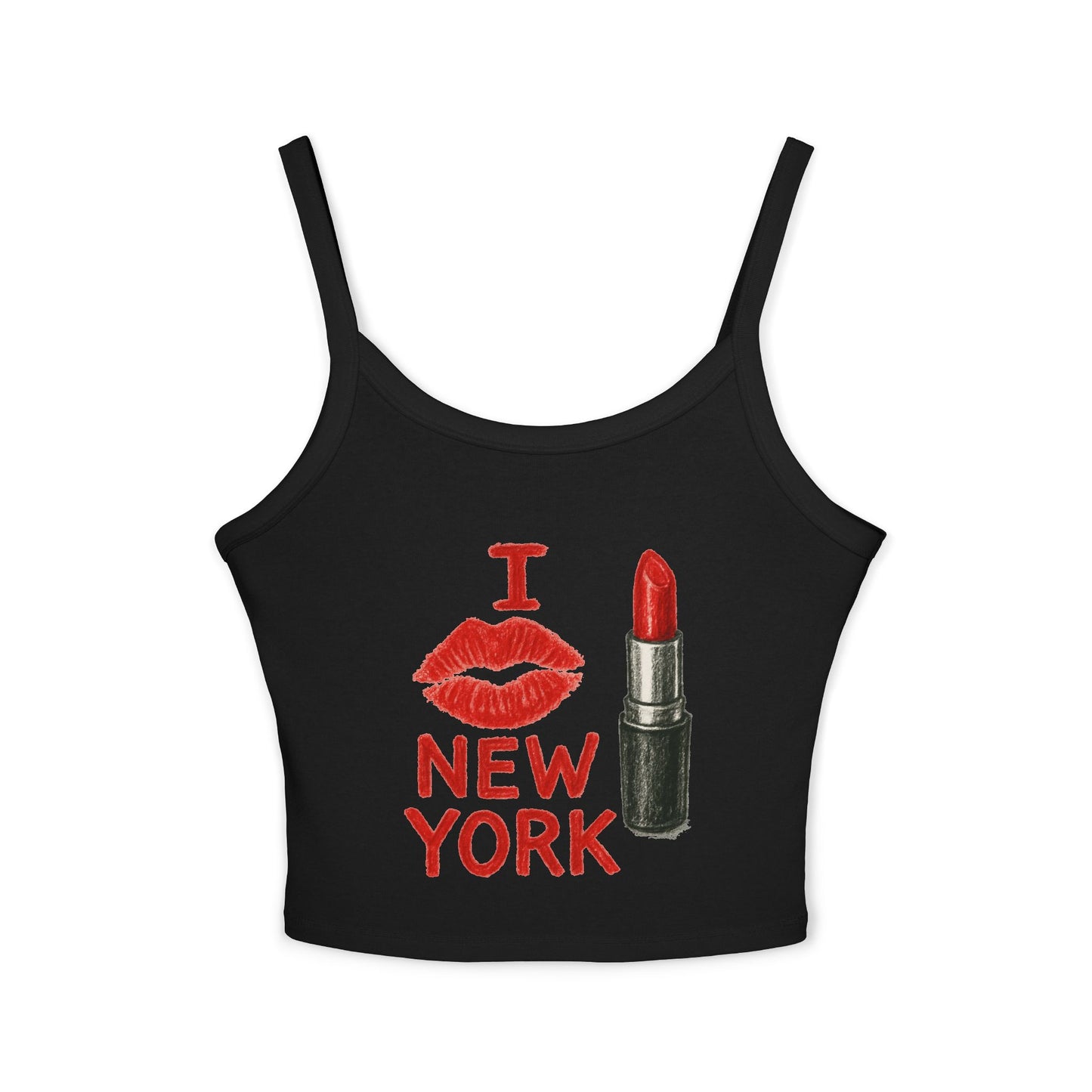 I Love New York Women's Spaghetti Strap Tank Top, Summer Graphic Top, Travel Souvenir, Cute Layering Piece, Gift for New Yorkers, [...]