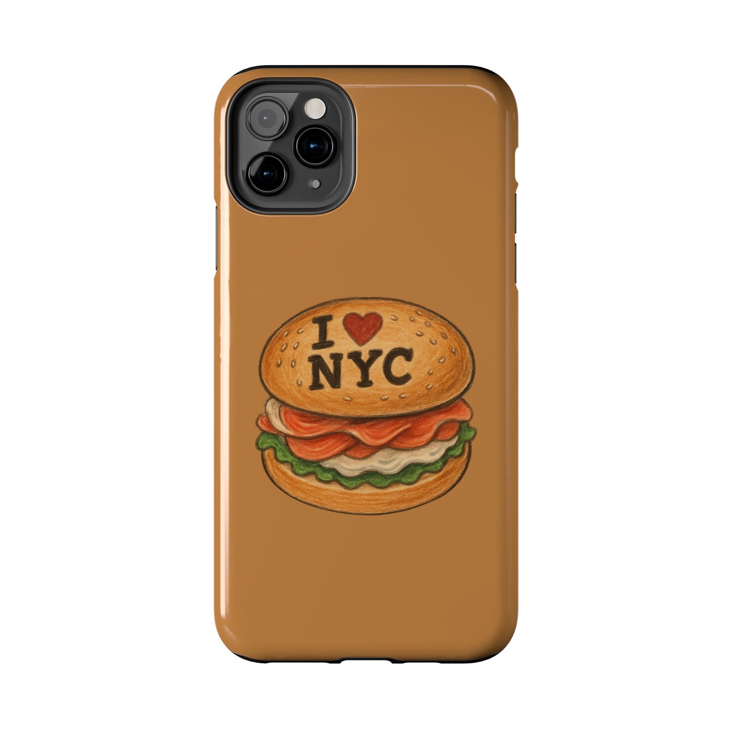 NYC Burger Tough Phone Case - Unique Sweet Treat Protective Cover, Cute NYC Gift, Foodie Phone Accessory, Fun Travel Keepsake, Festive [...]