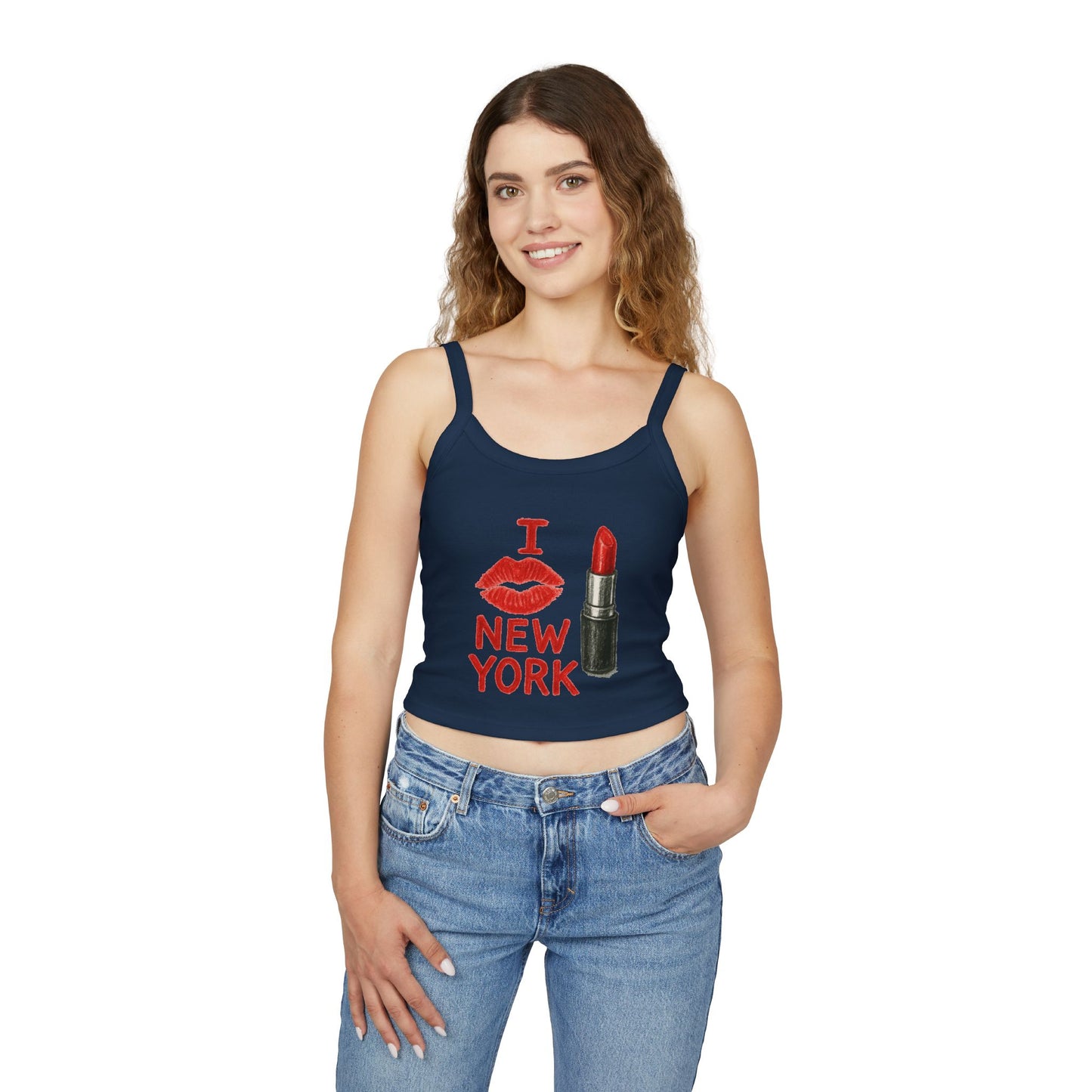 I Love New York Women's Spaghetti Strap Tank Top, Summer Graphic Top, Travel Souvenir, Cute Layering Piece, Gift for New Yorkers, [...]