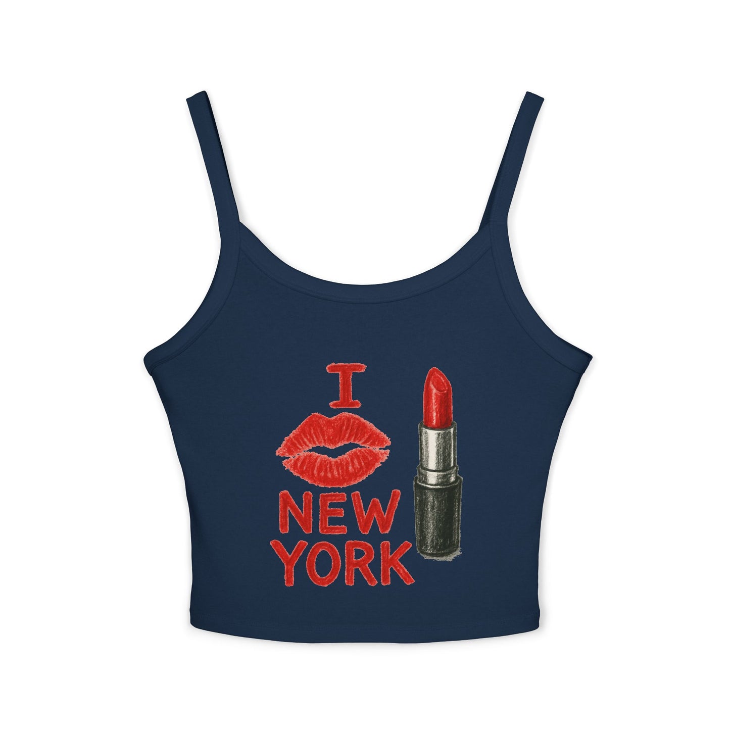 I Love New York Women's Spaghetti Strap Tank Top, Summer Graphic Top, Travel Souvenir, Cute Layering Piece, Gift for New Yorkers, [...]