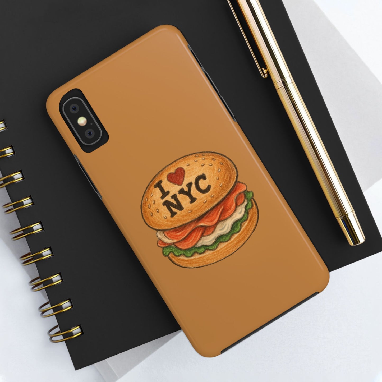 NYC Burger Tough Phone Case - Unique Sweet Treat Protective Cover, Cute NYC Gift, Foodie Phone Accessory, Fun Travel Keepsake, Festive [...]