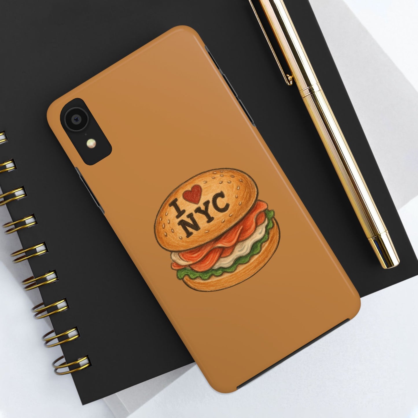 NYC Burger Tough Phone Case - Unique Sweet Treat Protective Cover, Cute NYC Gift, Foodie Phone Accessory, Fun Travel Keepsake, Festive [...]