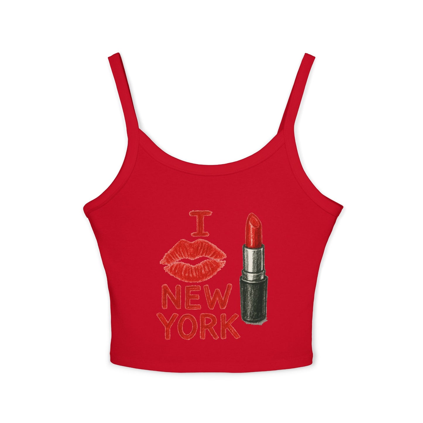 I Love New York Women's Spaghetti Strap Tank Top, Summer Graphic Top, Travel Souvenir, Cute Layering Piece, Gift for New Yorkers, [...]