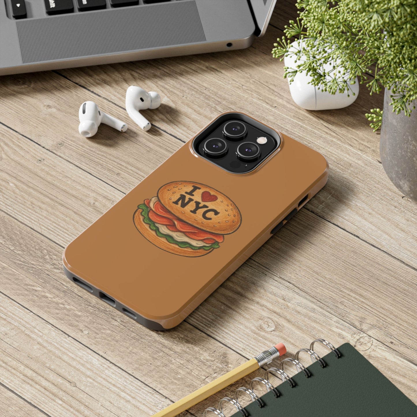 NYC Burger Tough Phone Case - Unique Sweet Treat Protective Cover, Cute NYC Gift, Foodie Phone Accessory, Fun Travel Keepsake, Festive [...]
