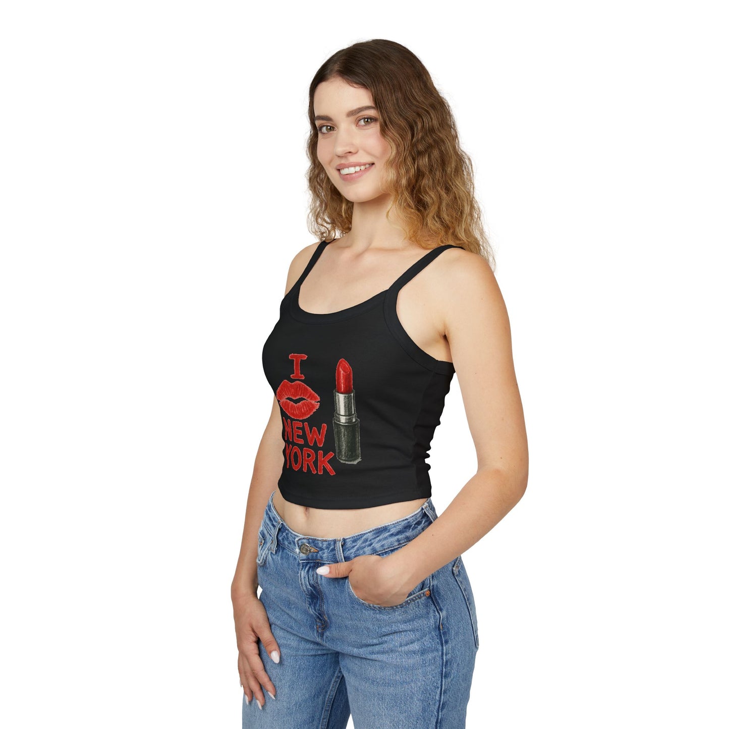 I Love New York Women's Spaghetti Strap Tank Top, Summer Graphic Top, Travel Souvenir, Cute Layering Piece, Gift for New Yorkers, [...]