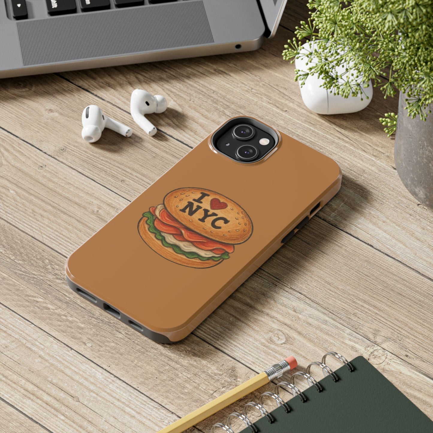 NYC Burger Tough Phone Case - Unique Sweet Treat Protective Cover, Cute NYC Gift, Foodie Phone Accessory, Fun Travel Keepsake, Festive [...]