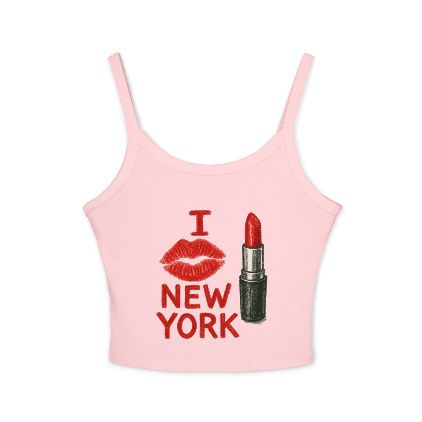 I Love New York Women's Spaghetti Strap Tank Top, Summer Graphic Top, Travel Souvenir, Cute Layering Piece, Gift for New Yorkers, [...]