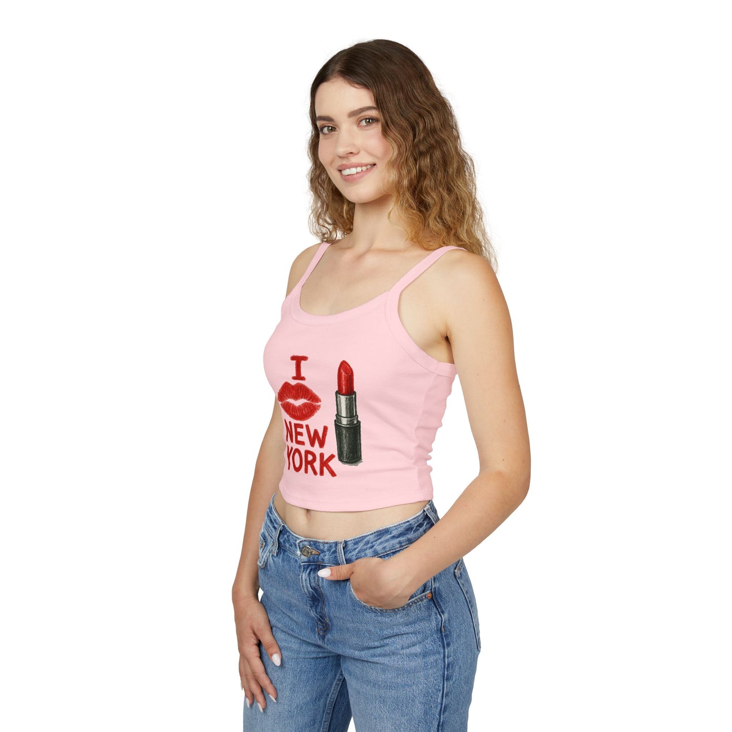 I Love New York Women's Spaghetti Strap Tank Top, Summer Graphic Top, Travel Souvenir, Cute Layering Piece, Gift for New Yorkers, [...]